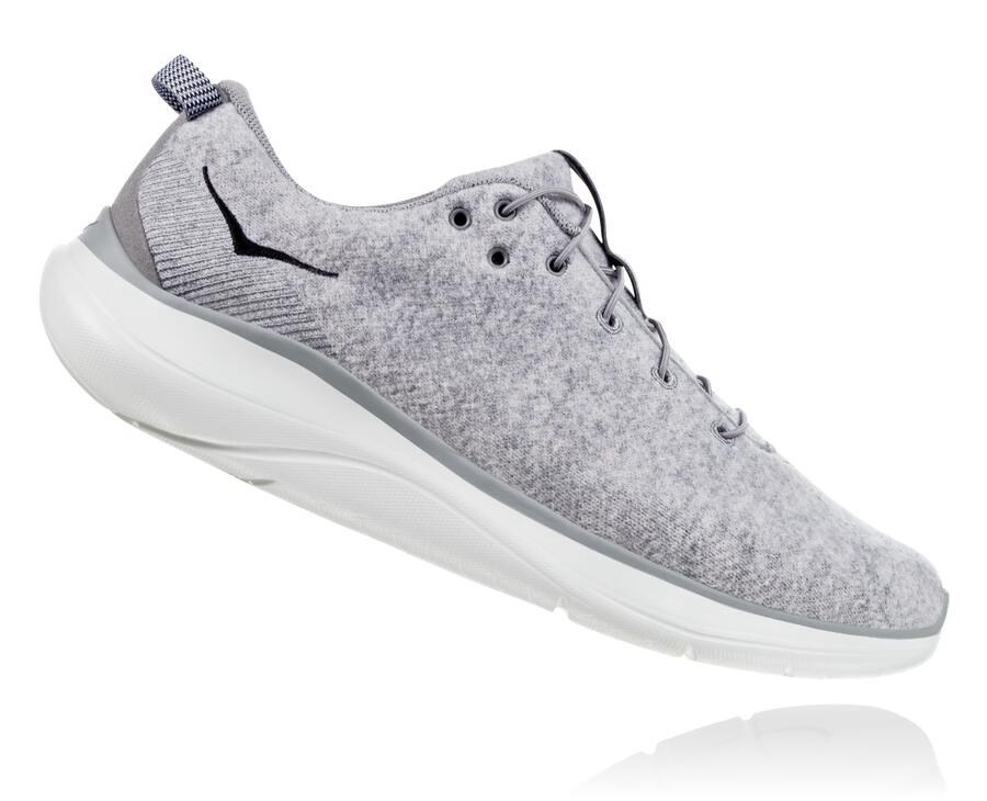 Chaussure Running Hoka One One Hupana Flow Wool Homme - Grise - FYB-830219